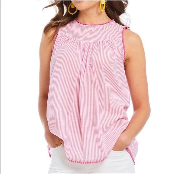 Joules Tops - ‼️LAST DAY FINAL PRICE‼️ JOULES | Romella Pink White Pom Trim Top 10
